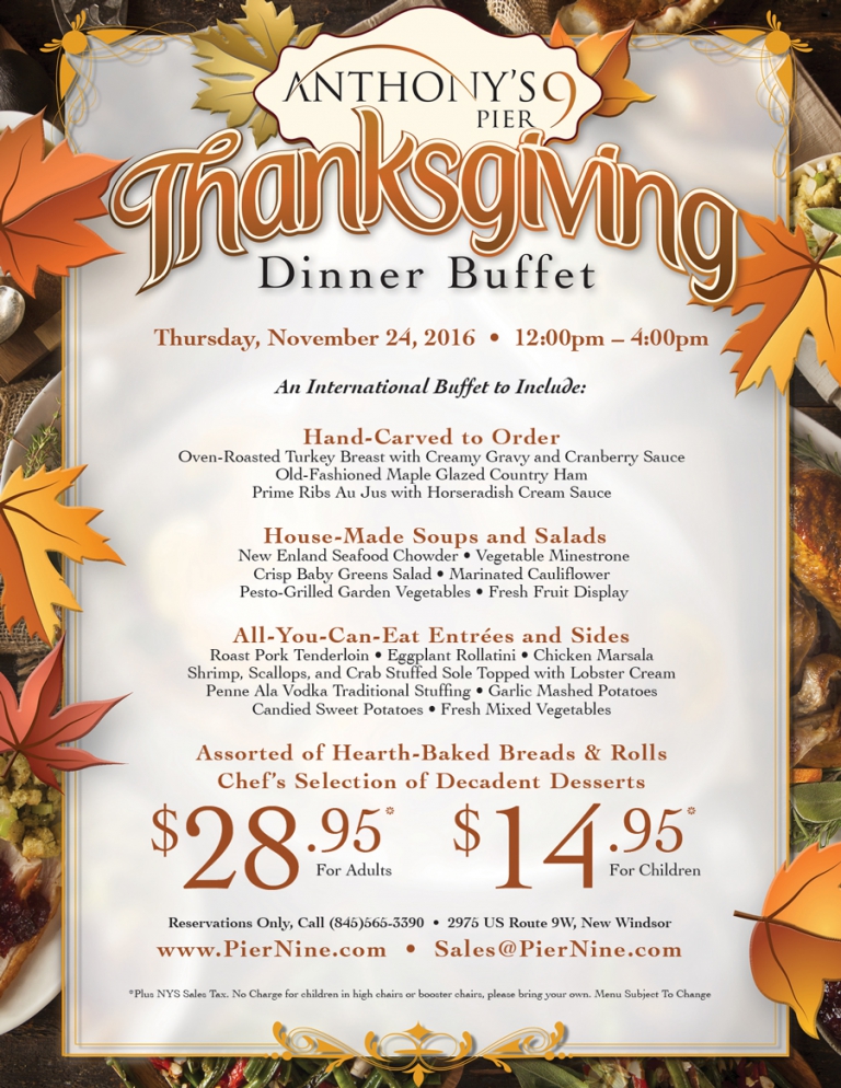 Anthony's Pier 9 - Thanksgiving Dinner Buffet 2016 - The Bonura ...