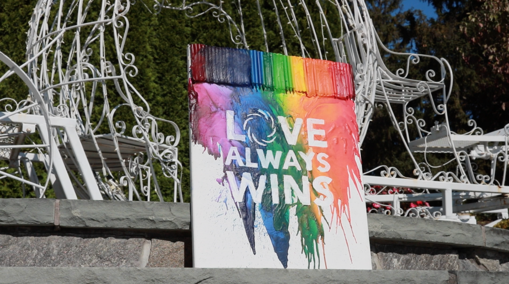 Our Bonura Weddings Love Always Wins Painting at Anthony's Pier 9 in New Windsor NY